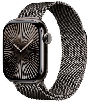 Смарт-часы Apple Watch Series 10 GPS + LTE, 46mm Slate Titanium Case with Slate Milanese Loop (M/L) (MWYW3) 349906178 фото
