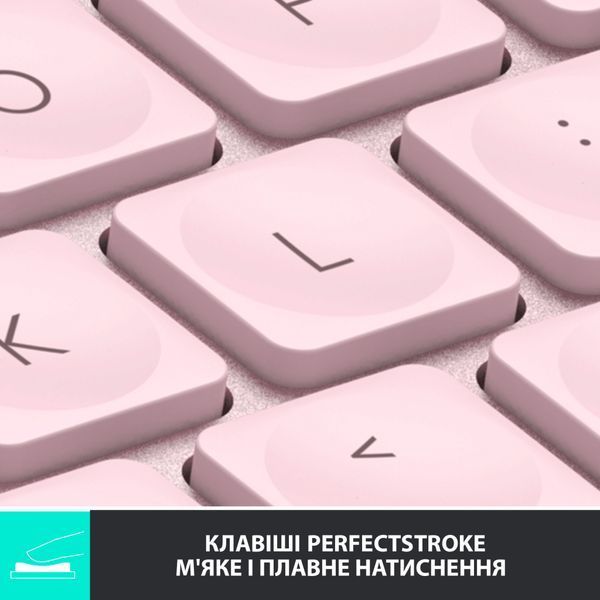 Клавіатура Logitech MX Keys Mini Wireless Illuminated UA Rose (920-010500) 695891 фото
