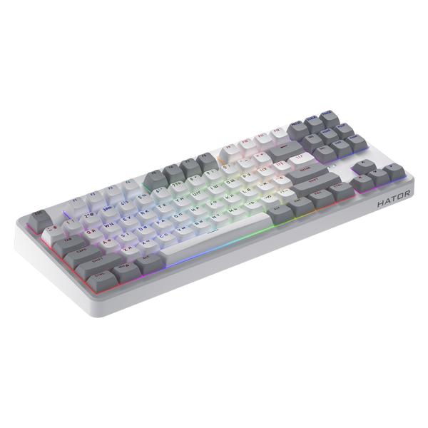 Клавиатура Hator Rockfall 3 Mecha TKL QMK/VIA Orange Wireless White (HTK851UA) 150528 фото