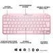 Клавіатура Logitech MX Keys Mini Wireless Illuminated UA Rose (920-010500) 695891 фото 2
