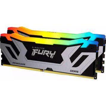 Оперативная память DDR5 48GB (2x24GB) 8800 MHz Renegade RGB Black/Silver Kingston Fury (ex.HyperX) (KF588CU42RSAK2-48) KF588CU42RSAK2-48 фото