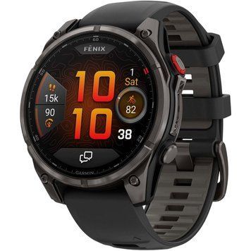 Смарт-часы Garmin Fenix 8 Pro 47 mm AMOLED Carbon Gray DLC Titanium w. Black/Pebble Gray (010-03198-00/01) 262934 фото