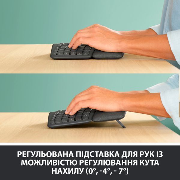 Клавіатура Logitech ERGO K860 for Business Bluetooth/Wireless UA Black (920-010352) 745279 фото