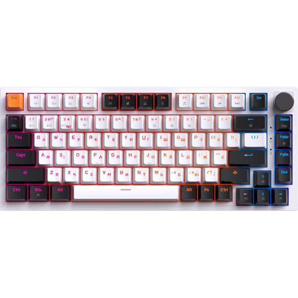 Клавиатура GamePro Asgard Valhalla MK160W Pro 75 RGB Wireless/Bluetooth/USB White (MK160W Pro) 259719 фото