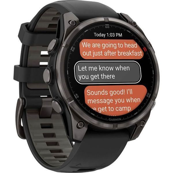 Смарт-часы Garmin Fenix 8 Pro 47 mm AMOLED Carbon Gray DLC Titanium w. Black/Pebble Gray (010-03198-00/01) 262934 фото