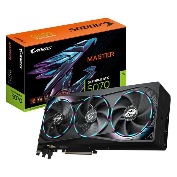 Відеокарта GIGABYTE GeForce RTX 5070 12GB GDDR7 AORUS M (GV-N5070AORUS_M-12GD) GV-N5070AORUS_M-12GD фото