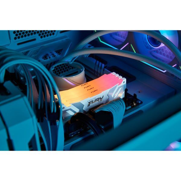 Оперативная память DDR5 48GB (2x24GB) 8000 MHz Renegade RGB White/Silver Kingston Fury (ex.HyperX) (KF580C38RWAK2-48) KF580C38RWAK2-48 фото