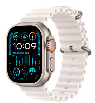 Смарт-часы Apple Watch Ultra 2 GPS + Cellular 49mm Natural Titanium Case w. White Ocean Band (MREJ3) 349905504 фото