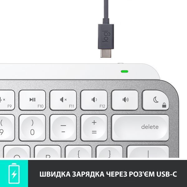 Клавиатура Logitech MX Keys Mini Wireless Illuminated UA Pale Grey (920-010499) 748473 фото