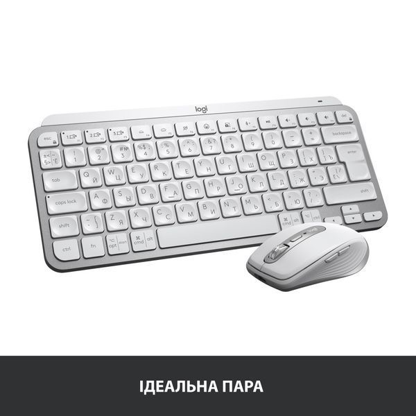 Клавиатура Logitech MX Keys Mini Wireless Illuminated UA Pale Grey (920-010499) 748473 фото
