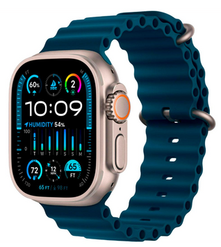 Смарт-часы Apple Watch Ultra 2 GPS + Cellular 49mm Natural Titanium Case w. Blue Ocean Band (MREG3) 349905505 фото