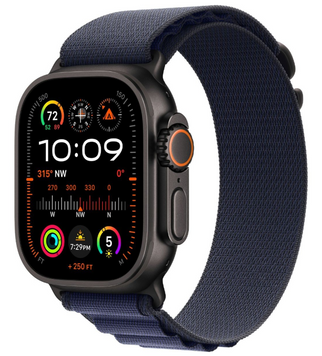 Смарт-часы Apple Watch Ultra 2 GPS + Cellular 49mm Black Titan. Case w. Navy Alpine Loop - Small (MYTF3 MYPW3) 349906156 фото