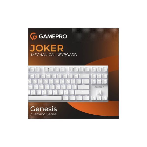 Клавіатура GamePro Genesis Joker MK124W Outemu Red Switch USB UA White (MK124W) 305115 фото