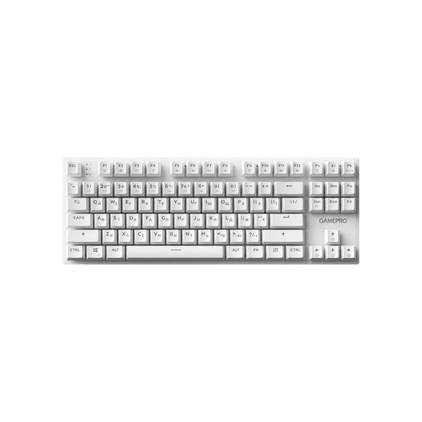 Клавіатура GamePro Genesis Joker MK124W Outemu Red Switch USB UA White (MK124W) 305115 фото
