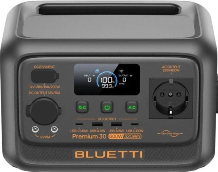 Зарядна станція Bluetti Premium 30 V2, 600 Вт, 320 Вт/год, (електростанція для дому, ДБЖ, UPS) PR30V2 фото