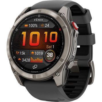 Смарт-часы Garmin Fenix 8 Pro 51 mm AMOLED Titanium with Graphite/Black Silicone Band (010-03199-10/11) 262941 фото