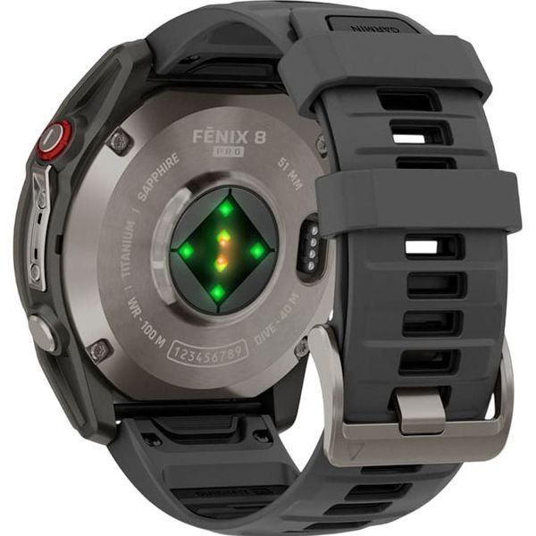 Смарт-годинник Garmin Fenix 8 Pro 51 mm AMOLED Titanium with Graphite/Black Silicone Band (010-03199-10/11) 262941 фото