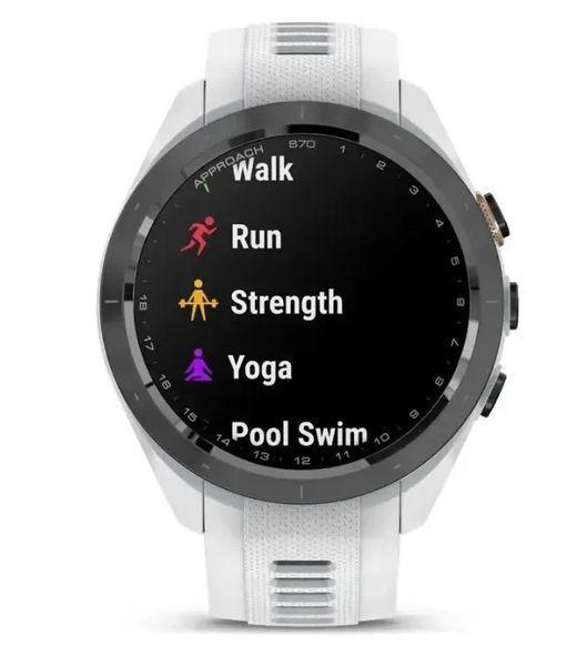Смарт-часы Garmin Approach S70 42mm B. Ceramic Bezel with White S. Band (010-02746-00/10) 411554 фото