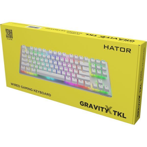 Клавіатура Hator Gravity X TKL Orange USB White (HTK551UA) АЛ-00008359 фото