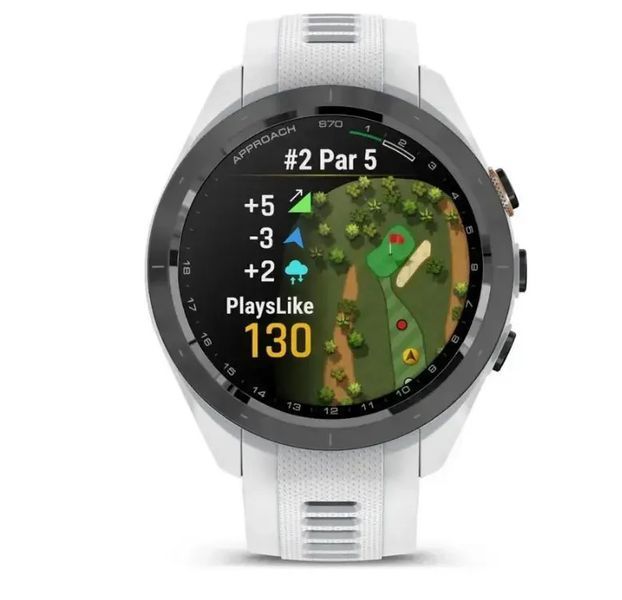 Смарт-часы Garmin Approach S70 42mm B. Ceramic Bezel with White S. Band (010-02746-00/10) 411554 фото