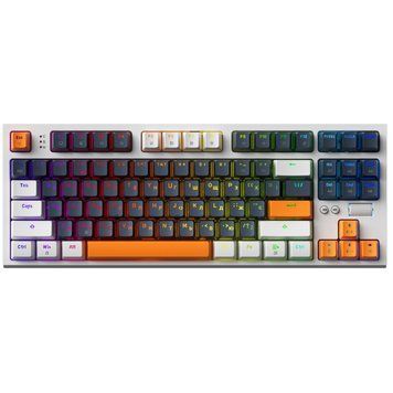 Клавиатура GamePro MK180W Hot-Swap Red Swich RGB USB UA White (MK180W) 927933 фото
