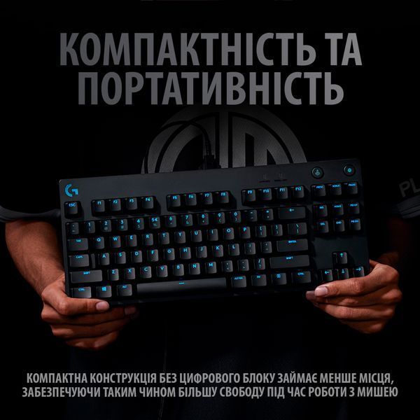 Клавиатура Logitech G PRO Mechanical Gaming USB UA Black (920-009392) 322214 фото