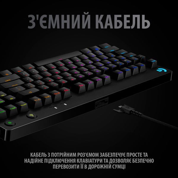 Клавиатура Logitech G PRO Mechanical Gaming USB UA Black (920-009392) 322214 фото