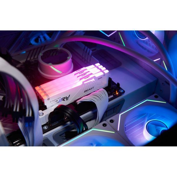 Оперативна пам'ять DDR5 64GB (2x32GB) 5200 MHz Beast White RGB Kingston Fury (ex.HyperX) (KF552C36BWEAK2-64) KF552C36BWEAK2-64 фото