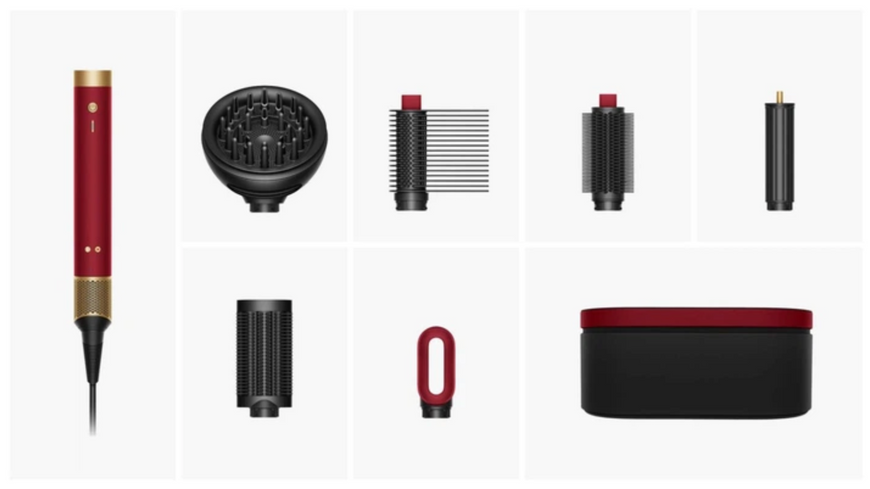 Стайлер Dyson Airwrap Co-anda2x Multi-styler & Dryer Curly+Coily Red Velvet/Gold (176957-01) 397739 фото
