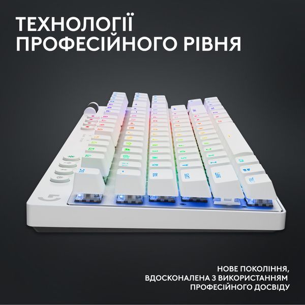 Клавіатура Logitech G PRO X TKL Lightspeed Tactile USB UA White (920-012148) 886258 фото