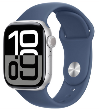 Смарт-часы Apple Watch Series 10 GPS, 46mm Silver Aluminum Case with Denim Sport Band (M/L) (MWWM3) 349906133 фото