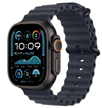 Смарт-часы Apple Watch Ultra 2 GPS + Cellular 49mm Black Titan. Case w. Navy Ocean Band - (MYTC3 MYPA3) 349906169 фото