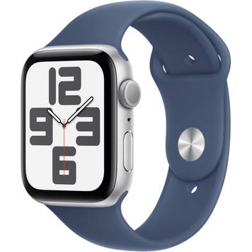 Смарт-часы Apple Watch SE GPS 44mm Silver Aluminium Case with Denim Sport Band - M/L (MXER3) 349906258 фото