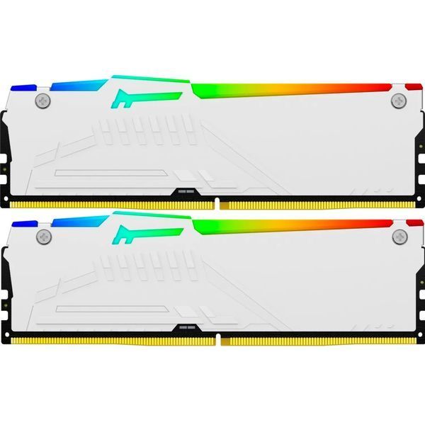 Оперативная память DDR5 64GB (2x32GB) 6000 MHz Beast White RGB Kingston Fury (ex.HyperX) (KF560C36BWEAK2-64) KF560C36BWEAK2-64 фото