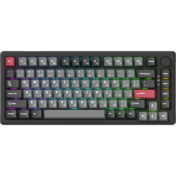 Клавіатура GamePro Asgard Yord Wireless/Bluetooth/USB UA Black (MK266BK) 305109 фото