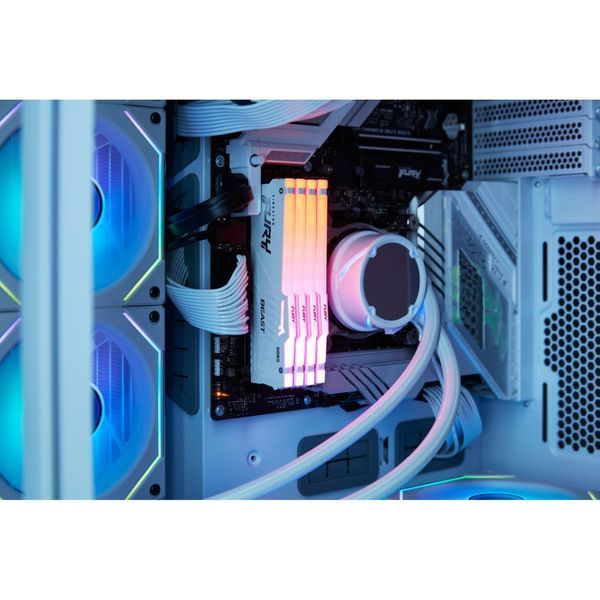 Оперативная память DDR5 64GB (2x32GB) 6000 MHz Beast White RGB Kingston Fury (ex.HyperX) (KF560C36BWEAK2-64) KF560C36BWEAK2-64 фото