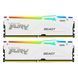 Оперативная память DDR5 64GB (2x32GB) 6000 MHz Beast White RGB Kingston Fury (ex.HyperX) (KF560C36BWEAK2-64) KF560C36BWEAK2-64 фото 1