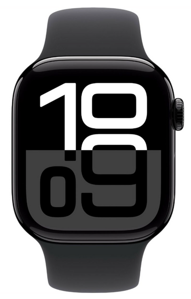 Смарт-часы Apple Watch Series 10 GPS, 46mm Jet Black Aluminum Case with Black Sport Band (M/L) (MWWQ3) 19246 фото