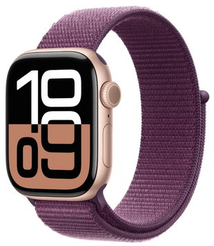 Смарт-часы Apple Watch Series 10 GPS 42mm Rose Gold Aluminum Case with Plum Sport Loop (MWWK3) 349906124 фото