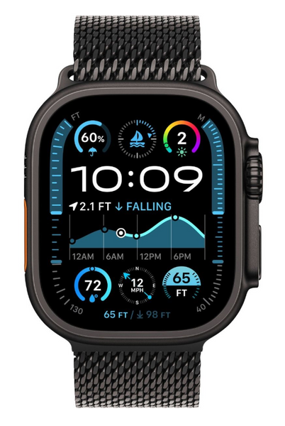 Смарт-годинник Apple Watch Ultra 2 GPS + Cellular 49mm Black Titanium Case w. Black Titanium Milanese Loop - Large (MX5V3) 19256 фото