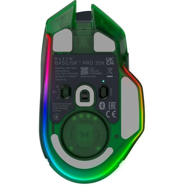 Мишка Razer Basilisk V3 Pro 35K Wireless/Bluetooth/USB Phantom Green (RZ01-05240300-R3G1) 227030 фото