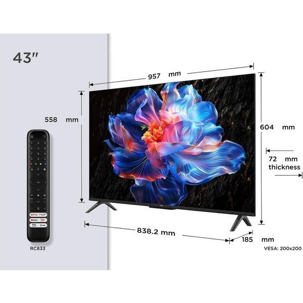 Телевізор TCL P6K 43" LCD Ultra HD 4K (43P6K) 245016 фото