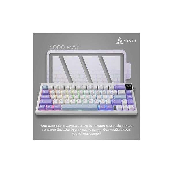 Клавиатура Ajazz AK650 Flying Fish Switch Purple RGB USB/Wireless/Bluetooth UA Purple (AK650-FF-PWB) 132820 фото