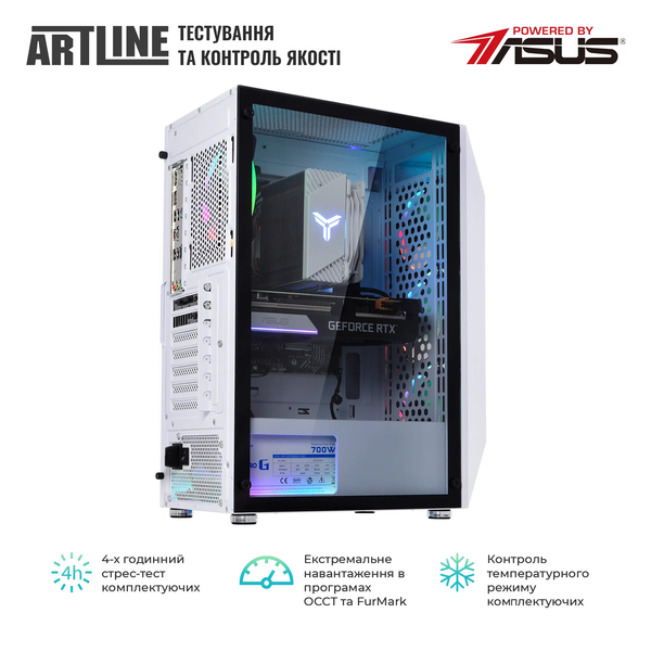 Компьютер ARTLINE Gaming X47WHITE, Ryzen 7 9700X, RTX 5060 Ti 8GB, Windows 11 Home (X47WHITEv96Win) 00-00078572 фото