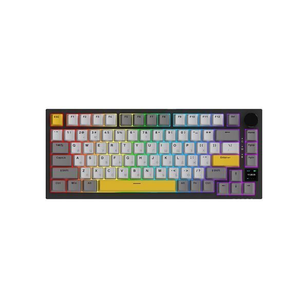 Клавіатура Ajazz AK820 Pro Flying Fish Switch Black RGB USB/Wireless/Bluetooth UA Black (AK820PRO-FF-BGY) 227341 фото