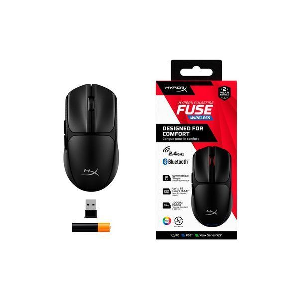 Игровая мышка HyperX Pulsefire FUSE, RGB, USB-A/WL/BT (A1KY6AA) 153900 фото