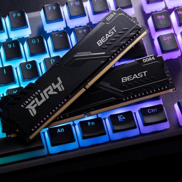 Оперативная память DDR4 32GB (2x16GB) 3200 MHz Fury Beast Black Kingston Fury (ex.HyperX) (KF432C16BB1K2/32) KF432C16BB1K2/32 фото