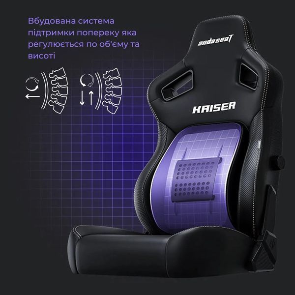 Игровое кресло Anda Seat Kaiser 4 PVC Size XL Black (AD12YDDC-XLL-20-B-PV/C) AD12YDDC-XLL-20-B-PV/C фото