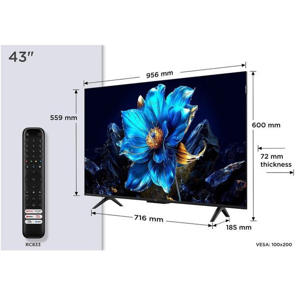 Телевізор TCL P7K 43" QLED Ultra HD 4K (43P7K) 245020 фото