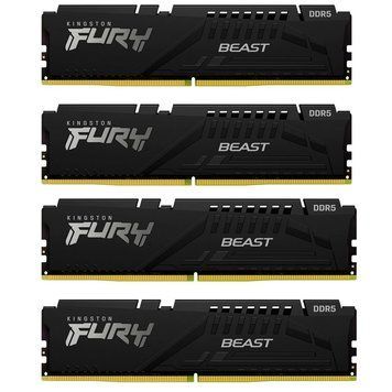 Оперативная память DDR5 128GB (4x32GB) 5600 MHz Beast Black XMP Kingston Fury (ex.HyperX) (KF556C40BBK4-128) KF556C40BBK4-128 фото